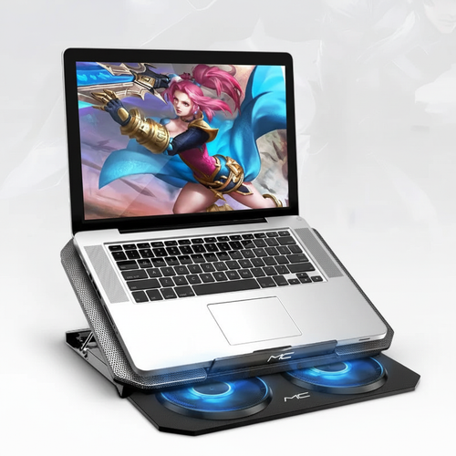 Laptop on cooling pad