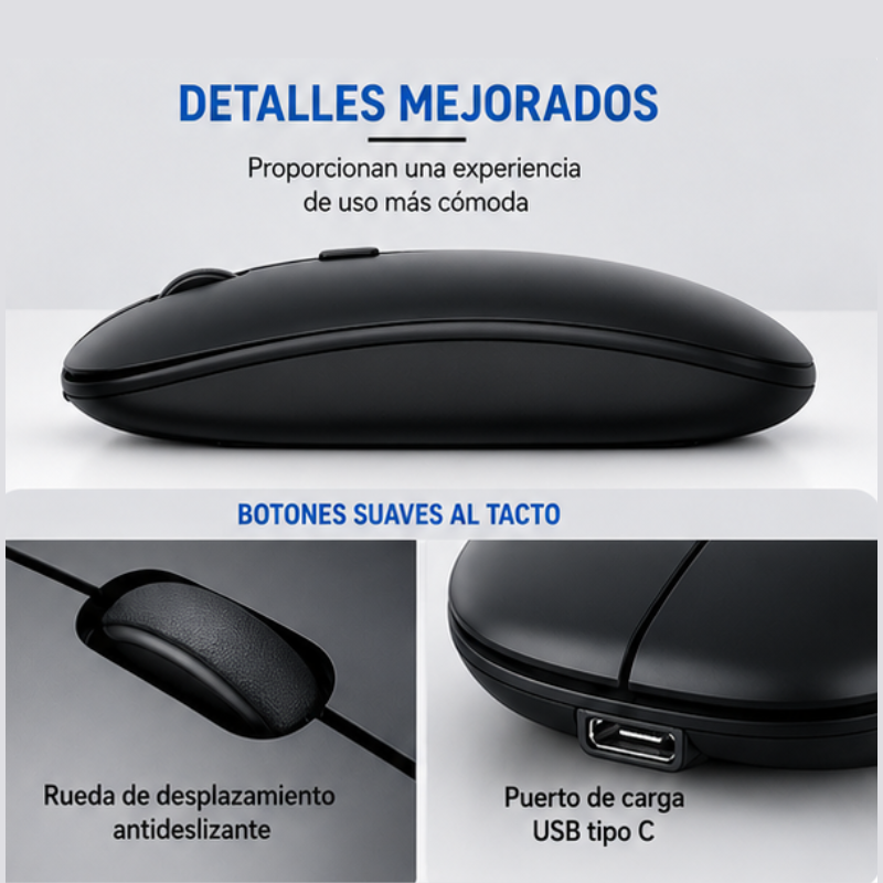 Teclado e mouse Bluetooth USB-C Velav_2 em uso, com design moderno e compacto, prontos para conexão sem fio e com fio.