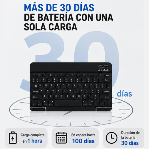 Teclado e mouse Bluetooth USB-C Velav_2 em layout moderno, com design compacto e teclas visíveis na imagem.